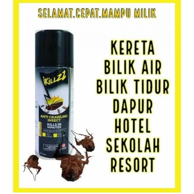 NEW IKILLZZ Pembunuh Lipas Dalam Kereta Cockroach Killer Spray For Car Cockroach Pest Control
