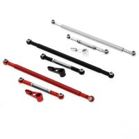 THLB0P 1 Set Adjustable Metal Steering Gear Steering Rod Steering Gear Arm for MN G500 Big G Babos Upgrade Accessories Black