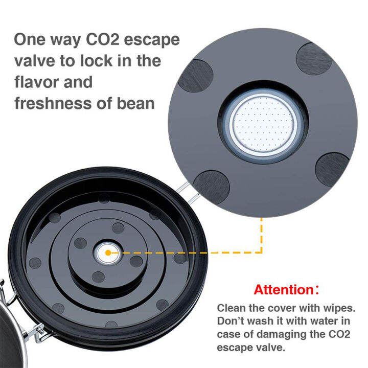 leeseph-airtight-coffee-container-สแตนเลส-co2-valve-storage-canister-with-scoop-ช่วยให้กาแฟของคุณมีรสชาติสด