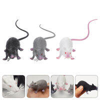 3PCS หนูปลอม Lifelike Halloween Rats Decorations เครื่องประดับเมาส์ Vivid