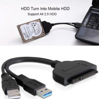 ฮาร์ดดิสก์ไดรฟ์SATA 7 + 15พิน22ถึงUSB 2.0สายอะแดปเตอร์สำหรับแล็ปท็อปHDD 2.5 Usb 2.0 ~ 2.5นิ้ว227 + 15 Serial Atasata2.0 Hdd/อะแดปเตอร์Ssd