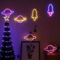 LED Neon Light Universe Modeling Lights Wall Art Bedroom Decor Rainbow Atmosphere Night Lamp Home Party Holiday Decoration Gift