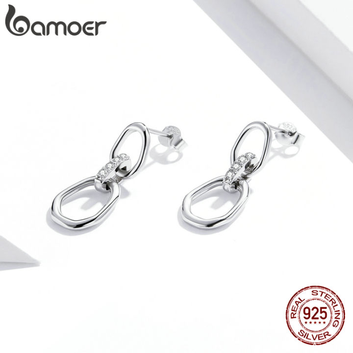 bamoer-geometric-necklace-earring-buckles-925-sterling-silver-double-button-simple-cz-jewelry-for-women-fine-jewelry-sce1016