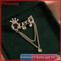 Ministar เข็มกลัดราชินีแฟชั่นสำหรับผู้หญิงเครื่องประดับพลอยเทียมหรูหราของขวัญเครื่องประดับเสื้อผ้า