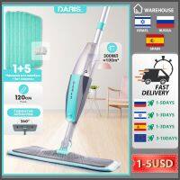 ❉ஐ❦ Spray Floor Mop with Reusable Microfiber Pads 360 Degree Handle Mop for Home Kitchen Laminate Wood Ceramic Tiles Floor Cleaning