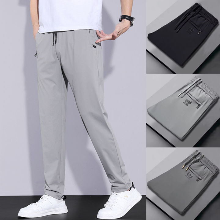 This is so cool! Air conditioning pants men's summer thin ice silk ...
