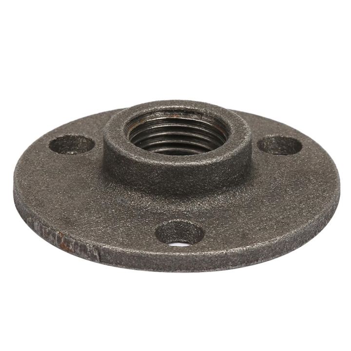 10pcs-alloy-cast-iron-3-holes-65mm-dn15-flange-pipe-base-thread-floor-flange-aluminum-alloy-floor-flange