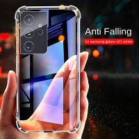 Transparent airbag phone cover for samsung galaxy s21 s 21 ultra plus FE s21fe s21ultra s21plus s21 5G TPU silicone shockproof protective phone case casing