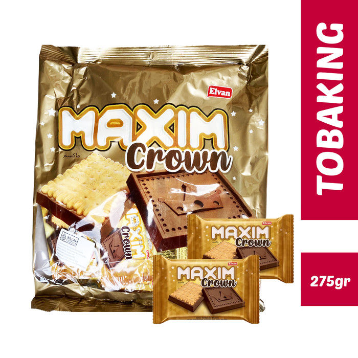 Elvan Maxim Crown Chocolate Biscuit Biskuit Salut Coklat Isi 25 Pcs Lazada Indonesia 9649