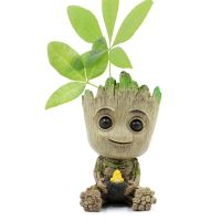 กระถางต้นไม้ อะนิเมะพัดลมสำหรับของขวัญของเล่นเด็กรูป6ซม. Marvel Mini Groot ตุ๊กตาโมเดลต้นไม้ Man Groot รุ่น Groot ตุ๊กตาแอคชั่นอะนิเมะ