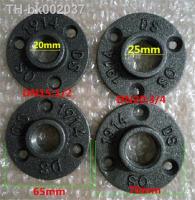 ▲☞ 1pcs cast iron flanges Thread BSP Malleable Iron 1/2 3/4 Pipe Fittings Wall Mount Floor Antique 3 Hole Flange Piece Hardware