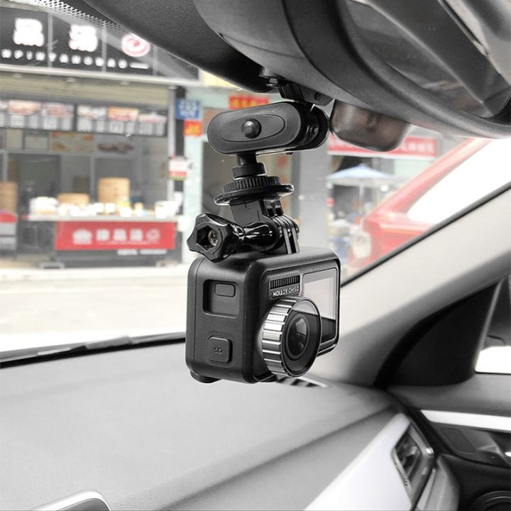 กระจกมองหลังสำหรับรถยนต์กระบังแสงอเนกประสงค์ที่วางโทรศัพท์แบบมีขาตั้งขายึดกล้องโกโปร-hero-8-7-6-5-sjcam-dji-osmo-ชุดอุปกรณ์กล้องแอคชั่นแคมเมรา