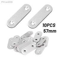 10 Pcs Corner Code Stainless Steel Heavy Duty Straight Flat Plate Bracket Connector Furniture 180 Degree Connector