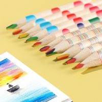 10Pcs/lot Rainbow Color Pencil DIY Cute Kawaii Wooden Colored Pencil Wood for Kid School Graffiti Drawing Painting