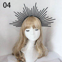 Wyoutong DIY ชุดเทศกาล Sunburst Patron Saint Virgin Mary ไฟหน้า Rose ดอกไม้ Halo Crown วันเกิด Headdress งานแต่งงาน