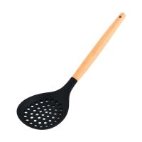 Silicone Skimmer Baking Heat Resistant Filter Non Stick Home Kitchen Anti Slip Strainer Ergonomic Easy Clean Slotted Spoon Mesh Covers