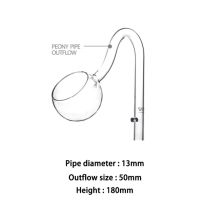 Viv Ada แก้วดอกโบตั๋นการไหลเข้าการไหลออกหมุนไหลออก Lampeye ไหลเข้าสำหรับตัวกรองตู้ปลาและปั๊มน้ำ