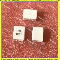 ☋ 10Pcs/Lot 5W4R7J Inductionless Cement Resistor 5W4.7ohm 5W4.7ΩJ Ceramic Resistance Precision ±5 Non-Inductive Resistor P 10MM