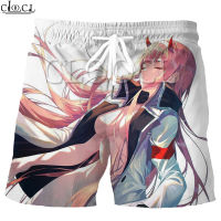 2023 newCLOOCL Anime Darling In The Franxx Zero Two Shorts Plus Size Casual Beach Pants 3D Print Pattern Mens Sports Fashion Wild