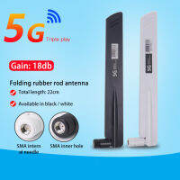 รับ18dbi Full-Band 3G 4G 5G เสาอากาศพับได้รอบทิศทางรับสัญญาณสูง600-6000MHz 18dBi Gain SMA ชายสำหรับการ์ดเครือข่ายไร้สาย Wifi เราเตอร์สัญญาณความไวสูง