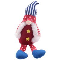 Patriotic Gnome Independence Day Long Legs Long Hat Dwarf Doll Home Desktop Ornament Office Decoration
