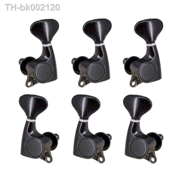 6pcs-set-3r3l-black-electric-acoustic-guitar-strings-button-tuning-pegs-keys-tuners-parts