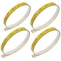 Set of 4 Self Adhesive Tape Measures Woodworking Ruler and Metric Graduated Tape Measures with Adhesive Woodworking Saw and Plotting