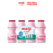 Giao HN+HCM Sữa Chua Uống Meiji Vị Dâu 100ML Lốc 4 Hộp