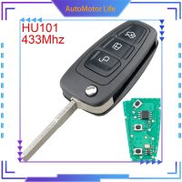 AutoMotor Life 433Mhz Kunci Remote Mobil เปิดกุญแจแบบ3ปุ่มเหมาะสำหรับฟอร์ดโฟกัส Fiesta