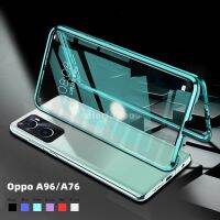 （A New sale）☌™เคสสำหรับ Oppo A96 A36 96 A76 A54 7Z Reno 4G Reno7 5G 8Z Reno8 8กระจกสองด้านป้องกันเต็มรูปแบบโลหะเคสแบบพับปิดได้แข็งเชลล์เคสกันกระแทก