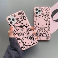 Sanrio Cute Hello Kitty Phone Case For iphone 14 Plus 13 12 Mini 11 Pro Max XS X XS XR Candy Pink Cover