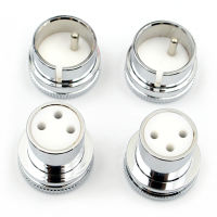 2Pcs Silvergold Plated Copper XLR Plug Protector Dust Cap Shielded Anti-Oxidation For Noise Stopper Hifi Audio Accessories