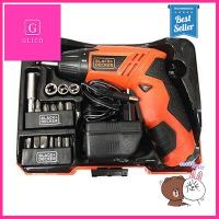 ชุดสว่านไขควงไร้สาย BLACK&amp;DECKER รุ่น KC4815KA15-B1 กำลัง 4.8 โวลต์ สีส้ม - ดำ **ราคาดีที่สุด**