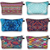 Bohemian Print Cosmetic Bag African Woman Fashion Travel Lipstick Toiletry Bag Shopping Purse Cosmetic Case Gift