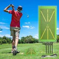 ใหม่วงสวิงกอล์ฟแผ่นฝึกแผ่นติดตามแผ่นตี การตรวจจับลูกบอล Golf training mat