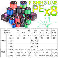 【Cw】Souilang 100M 300M 500M 8 Strands 4 Strands 22-88LB PE ided Fishing Wire Multicolor Super Strong Fishing Line Pesca 【hot】