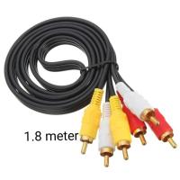 สายAV Video Stereo Audio RCA Cable สาย 3หัวออก 3หัว สำหรับ DVD TV ยาว1.8M 3M 5M 10M 15M 20M