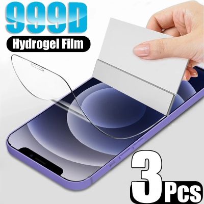 3Pcs Hydrogel Film iPhone 14 13 12 X XR Xs 6s 7 8 Protector 2022 14Plus