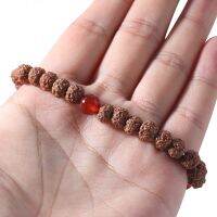 Onyx Original Rudraksha Beaded Elastic Cord Male Female Fashion Bangle Jewelry