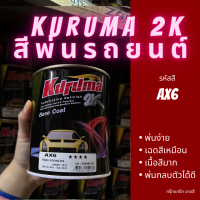 สีพ่นรถยนต์ 2k nissan navara AX6 สีรถยนต์ สีแดง KURUMA ขนาด1ลิตร สีรถยนต์นิสสัน สีคูลูม่าร์ 2K BASE COAT