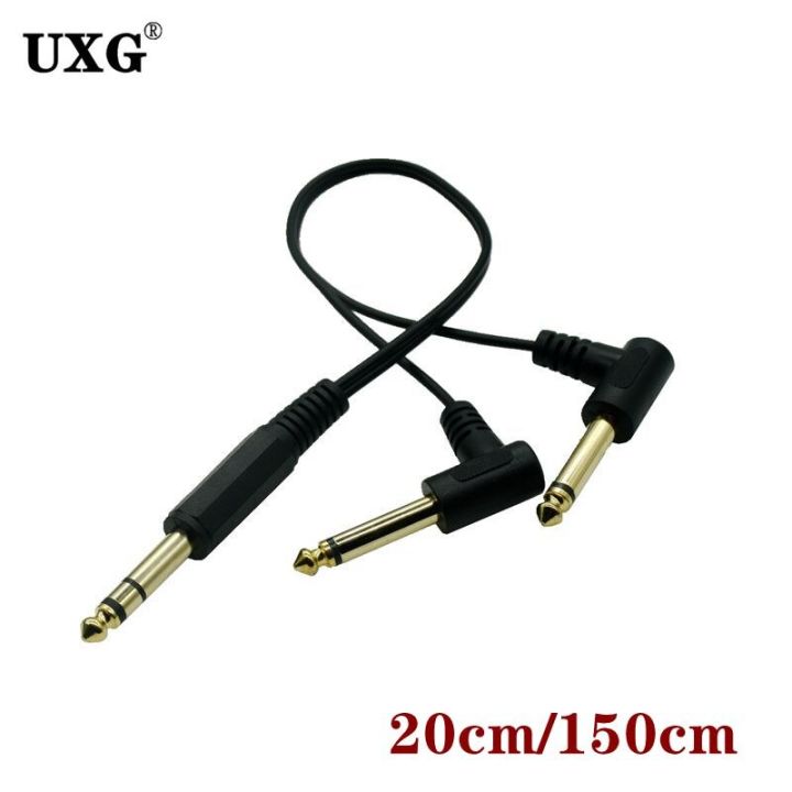 6-35mm-1-4-inch-male-trs-stereo-to-dual-6-35mm-1-4-male-mono-y-splitter-audio-cable-insert-cable-trs-1-4-to-2-x-6-35-ts-1-4-wires-leads-adapters