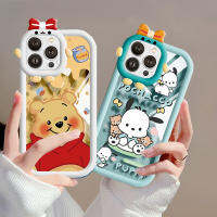 เคส Hp A04s Samsung A04 A03s A32 A03,A13 A22 A12 M11 A51 M12 M22 M32 A31 A02S M23ใสวินนี่เดอะพูห์หมีน่ารักหมา A21S เลนส์รูปสัตว์ประหลาดกันกระแทกฝาครอบโทรศัพท์