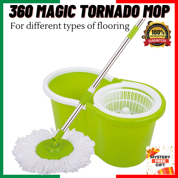 Spin Mop With Spinner and Bucket Magic Tornado Mop 360 ° Easy Rotating
