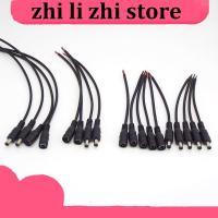 zhilizhi Store 15/30cm 2pin wire DC Male Female jack plug 22awg Power supply Connector Pigtail Cable 12V 5.5x2.1mm adapter plug For strip CCTV