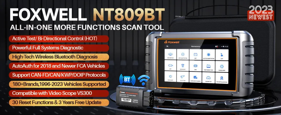 FOXWELL NT809BT BiDirectional Scan Tool Bluetooth Wireless All