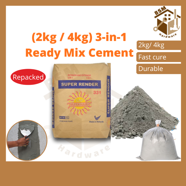 BSM 3 in 1 Super Render Cement And Sand Mix Ready Mix Cement Pre Mix