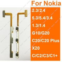 Volume Power Flex Cable สําหรับ Nokia G10 G20 1.3 1.4 2.3 2.4 3.4 5.3 X20 C C2 C3 C1 Plus C20 Plus C2 ด้านที่ 2 Power Volume Flex