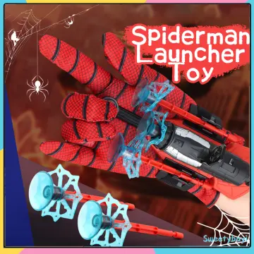 Spiderman Web Shooters Spider Man Wrist Launcher Upgraded Version Peter  Parker Cosplay Gadgets Set Toys for Children Gift Kids