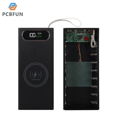 Pcbfun แบตสำรองเชื่อมได้16ส่วนแบบถอดได้18650 22.5W บวก15W ชาร์จไร้สายชุดไฟฟ้าเคลื่อนที่ชาร์จแบบเร็ว