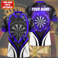 2023 Customized Name Darts 3D Printing Summer Polo POLO shirt Unisex Short Sleeve POLO shirt Best Darts Athlete Gift   (FREE NICK NAME LOGO) New polo shirt